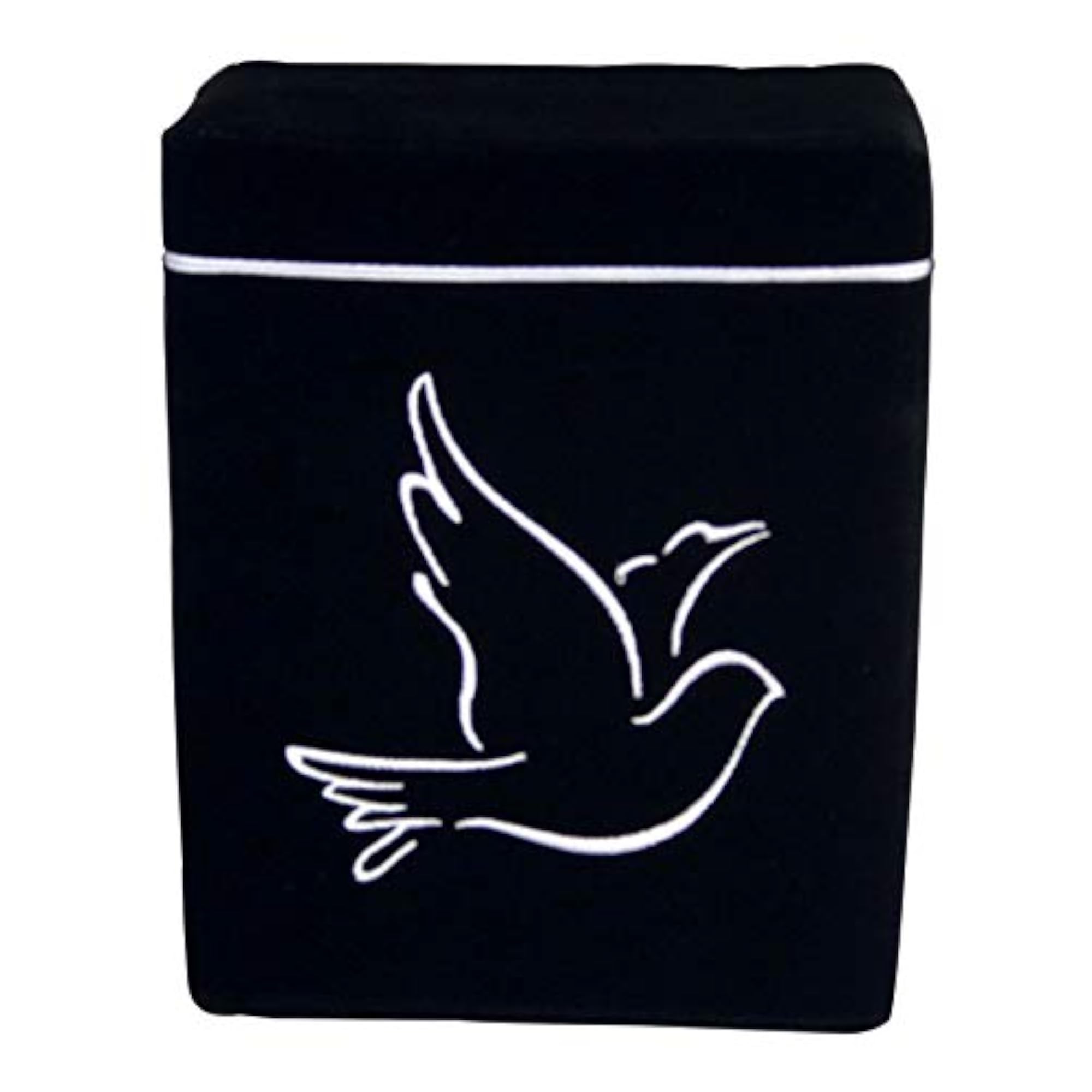Dove Design Urn Bag in Black, Temporary Urn Bag